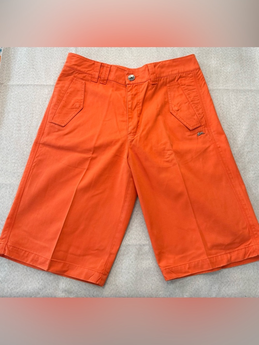 Tiziano Men’s Burnt‎ Orange Twill Shorts - Size 36 - Rabbit Logo